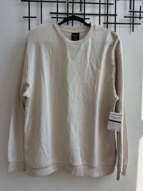 NWT Goodlife Basics Men’s Cream Crewneck Sweatshirt Size Large